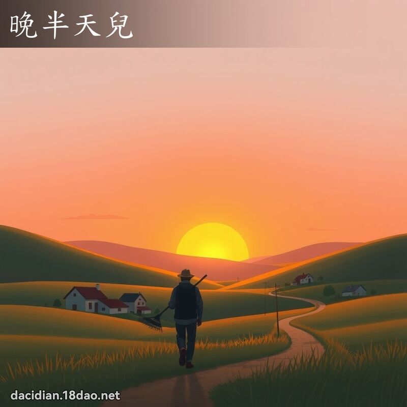晚半天兒 - 國語大辭典配圖