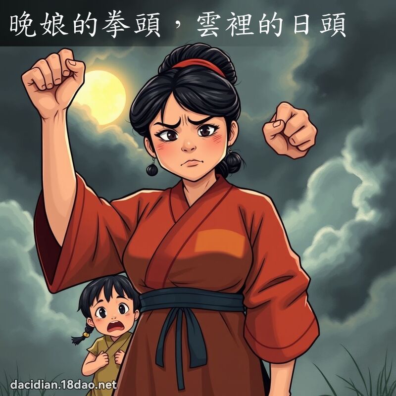 晚娘的拳头，云里的日头 - 国语大辞典配图