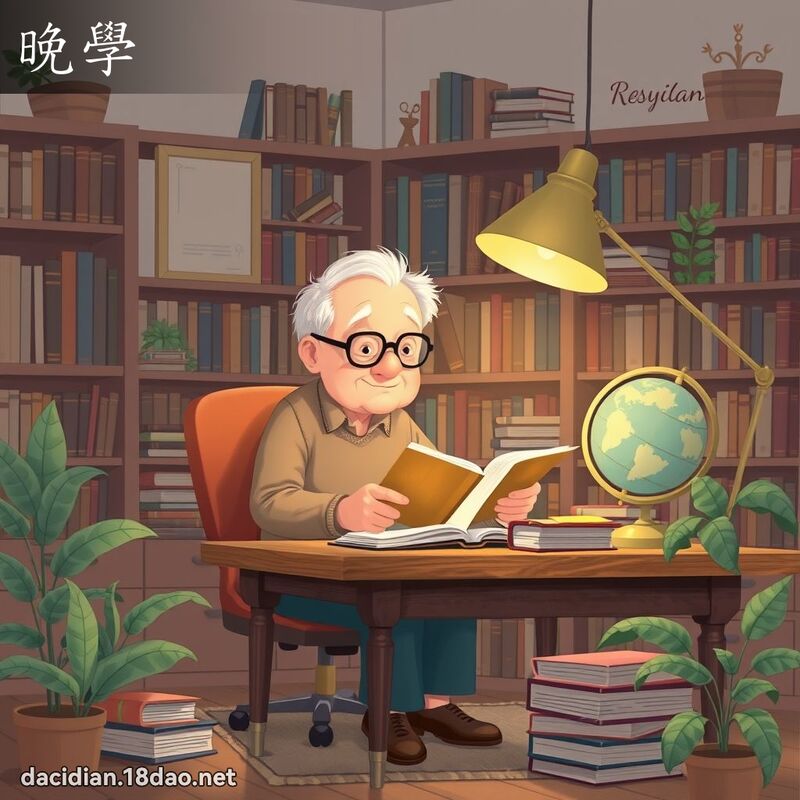晚学 - 国语大辞典配图