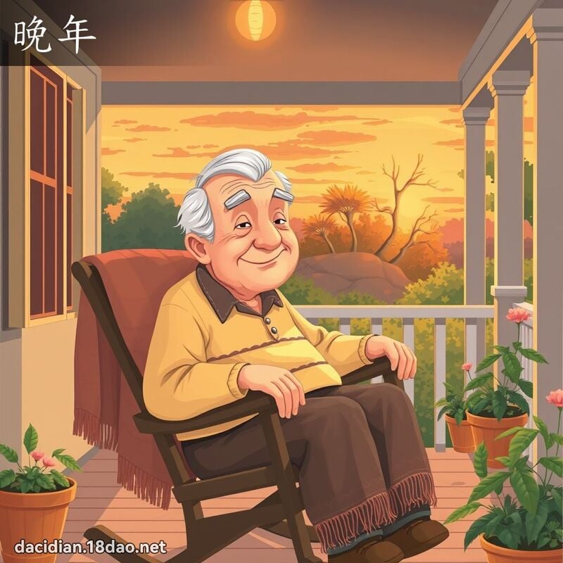 晚年 - 國語大辭典配圖