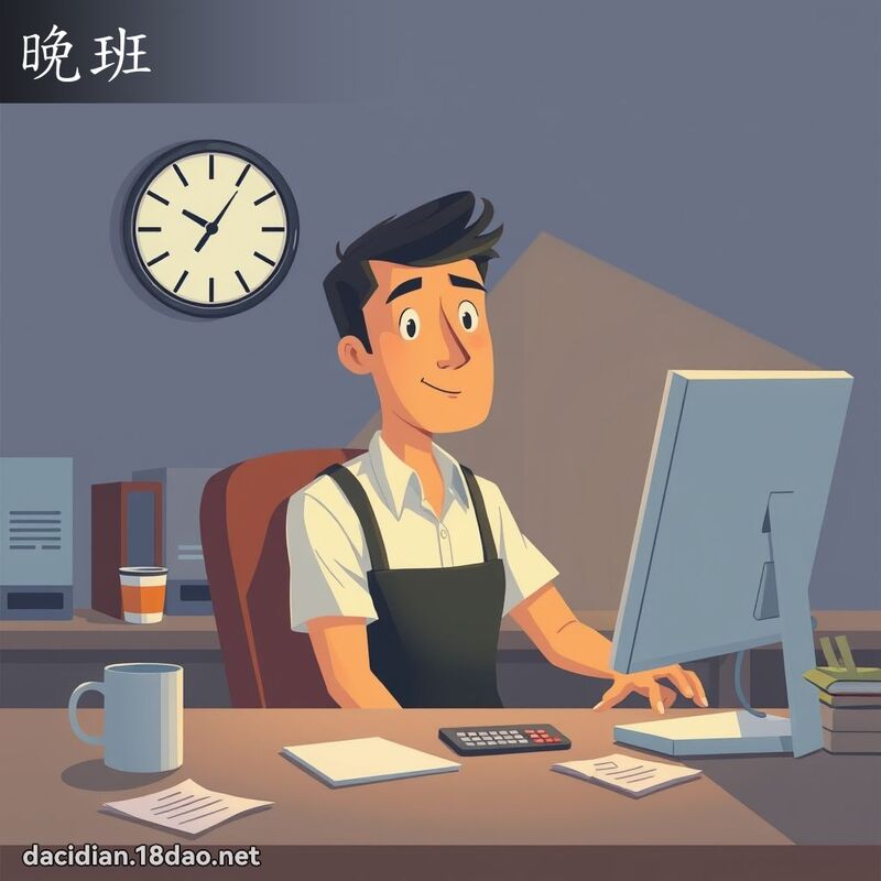 晚班 - 国语大辞典配图