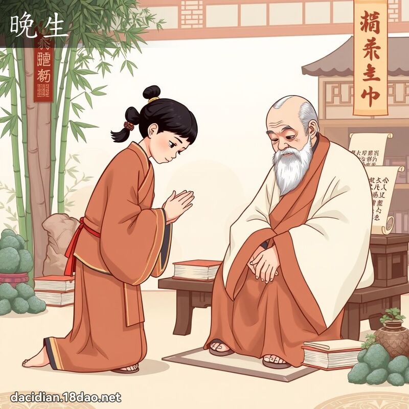 晚生 - 国语大辞典配图