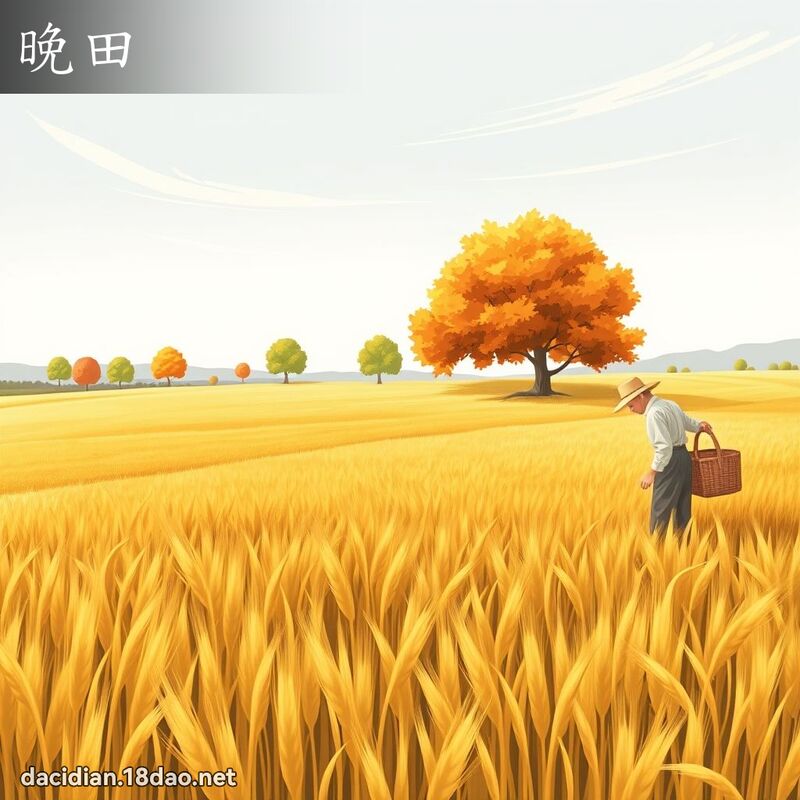 晚田 - 国语大辞典配图