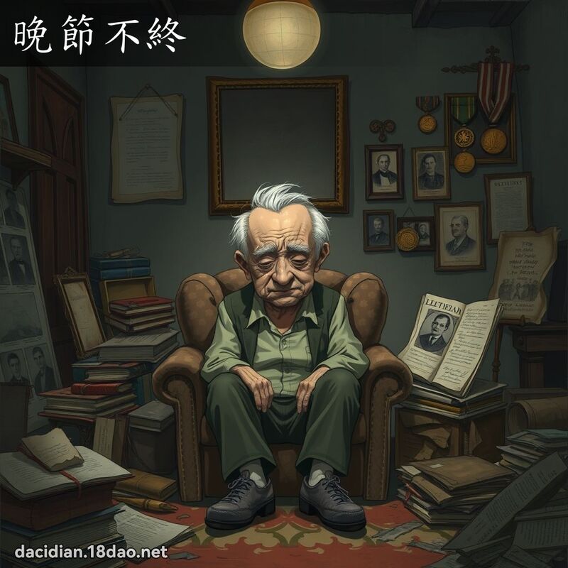 晚節不終 - 國語大辭典配圖