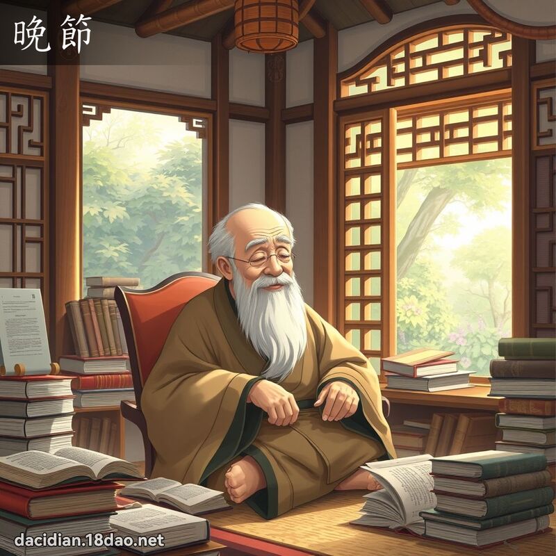 晚节 - 国语大辞典配图