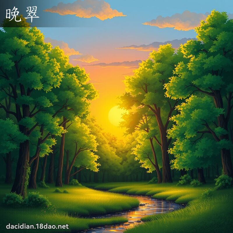 晚翠 - 国语大辞典配图