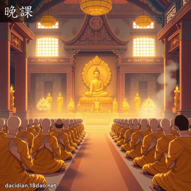 晚課 - 國語大辭典配圖