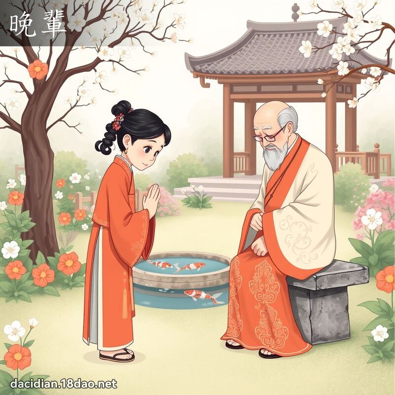 晚辈 - 国语大辞典配图