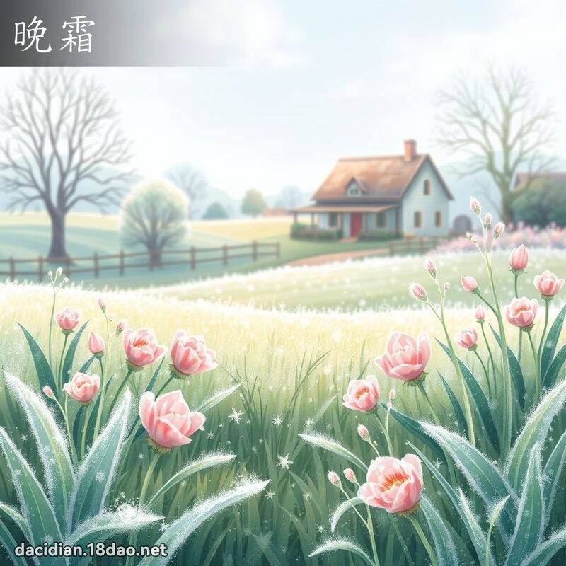 晚霜 - 國語大辭典配圖