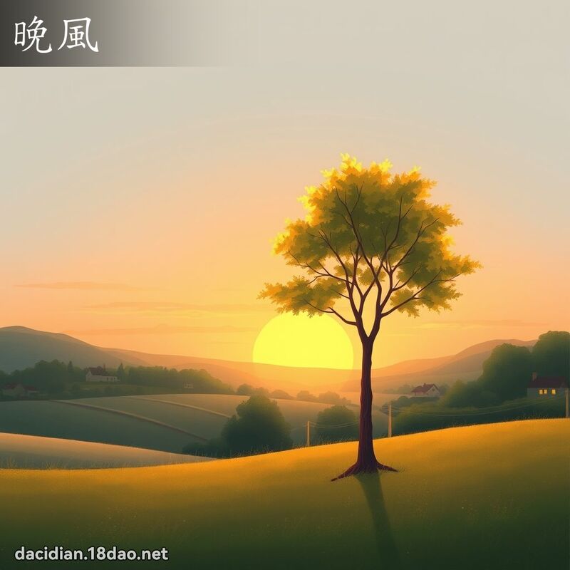 晚風 - 國語大辭典配圖