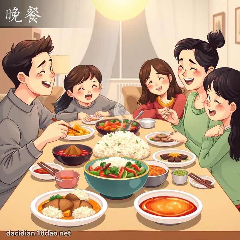 晚餐 - 国语大辞典配图