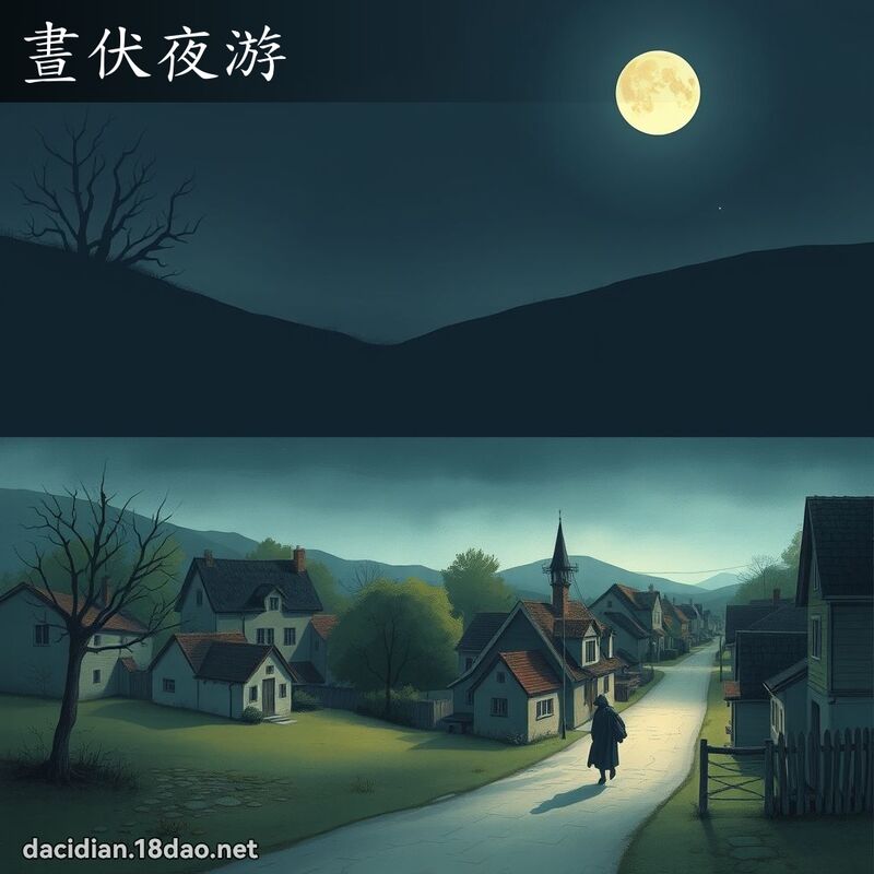 昼伏夜游 - 国语大辞典配图