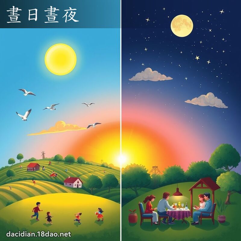 昼日昼夜 - 国语大辞典配图