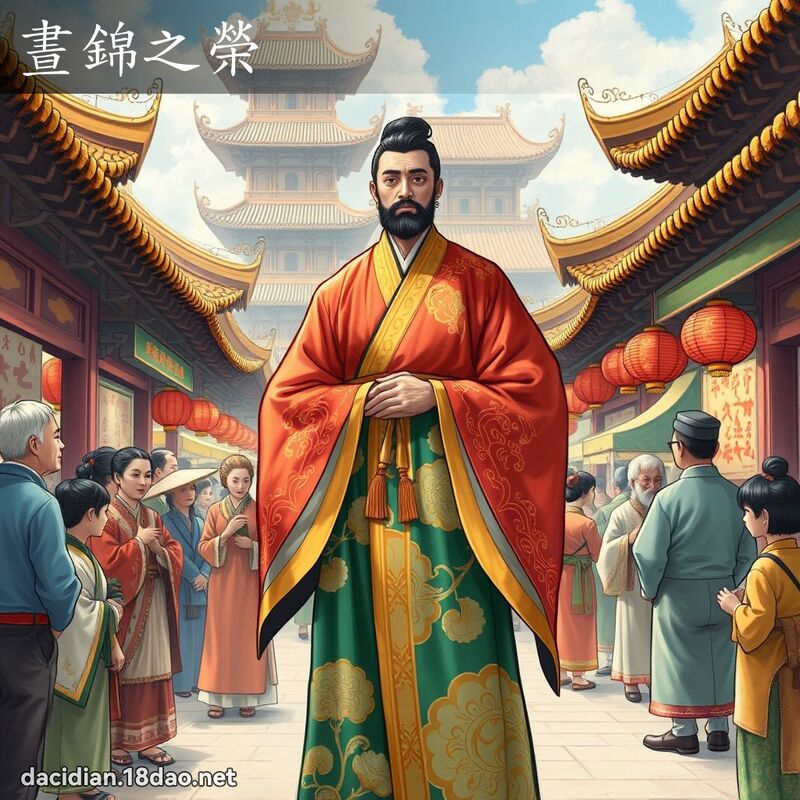 晝錦之榮 - 國語大辭典配圖