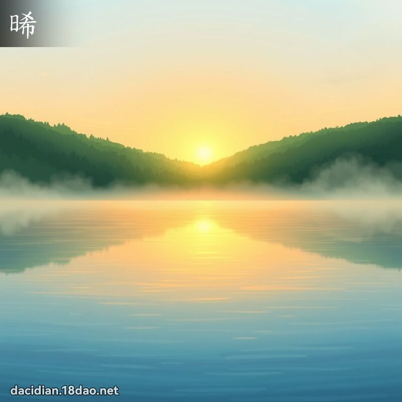 晞 - 國語大辭典配圖