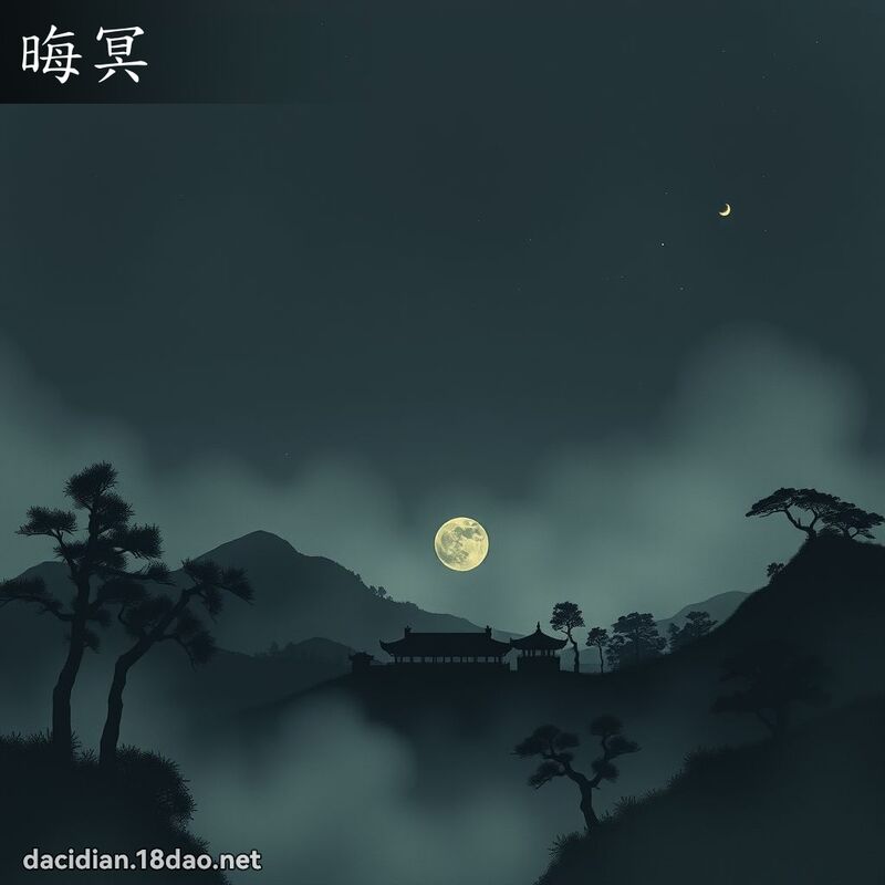 晦冥 - 国语大辞典配图