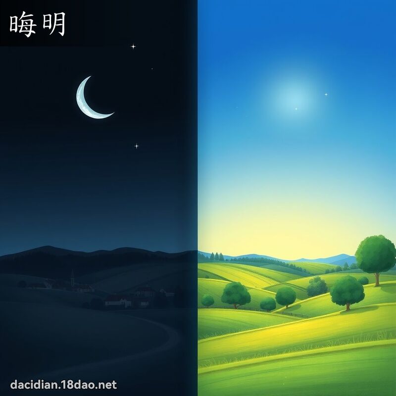 晦明 - 国语大辞典配图