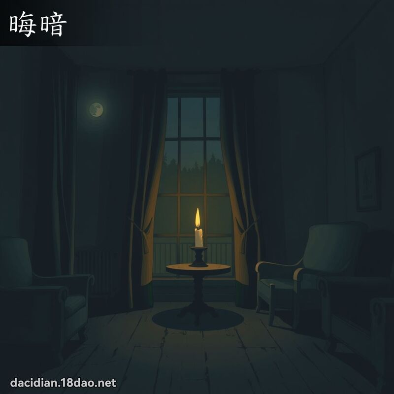 晦暗 - 國語大辭典配圖