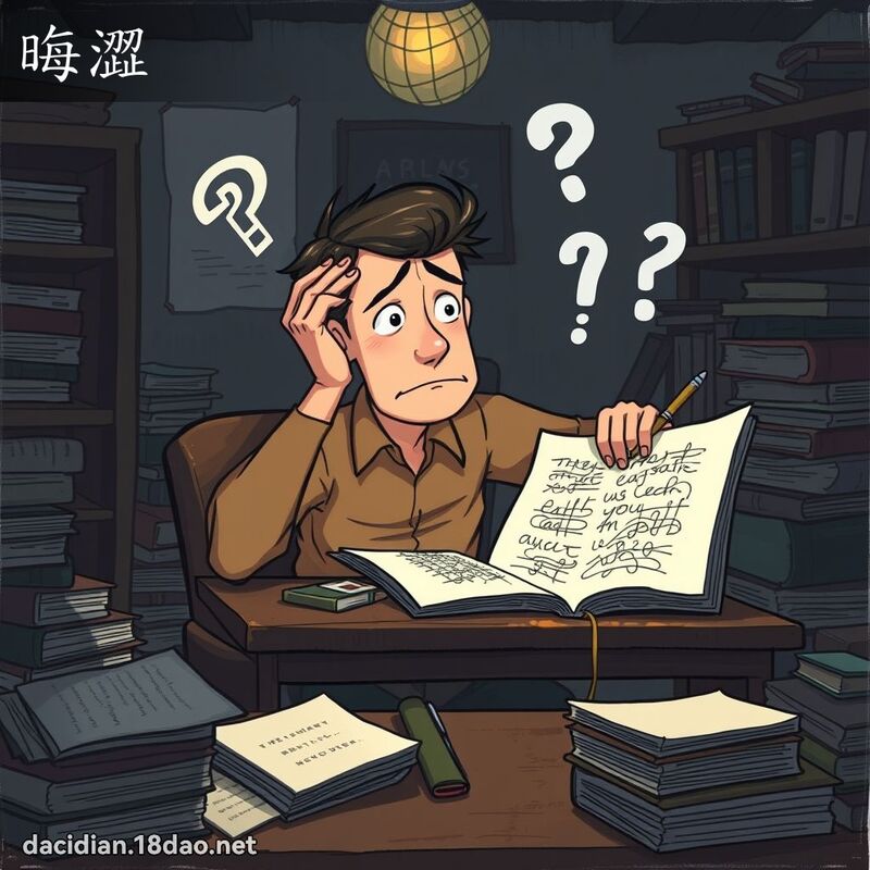 晦澀 - 國語大辭典配圖