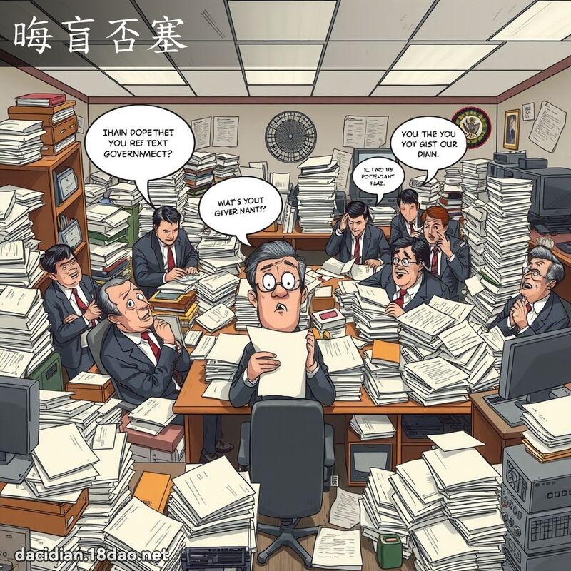 晦盲否塞 - 国语大辞典配图