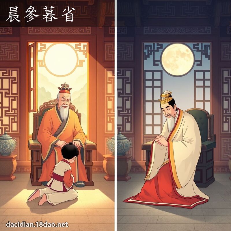 晨参暮省 - 国语大辞典配图