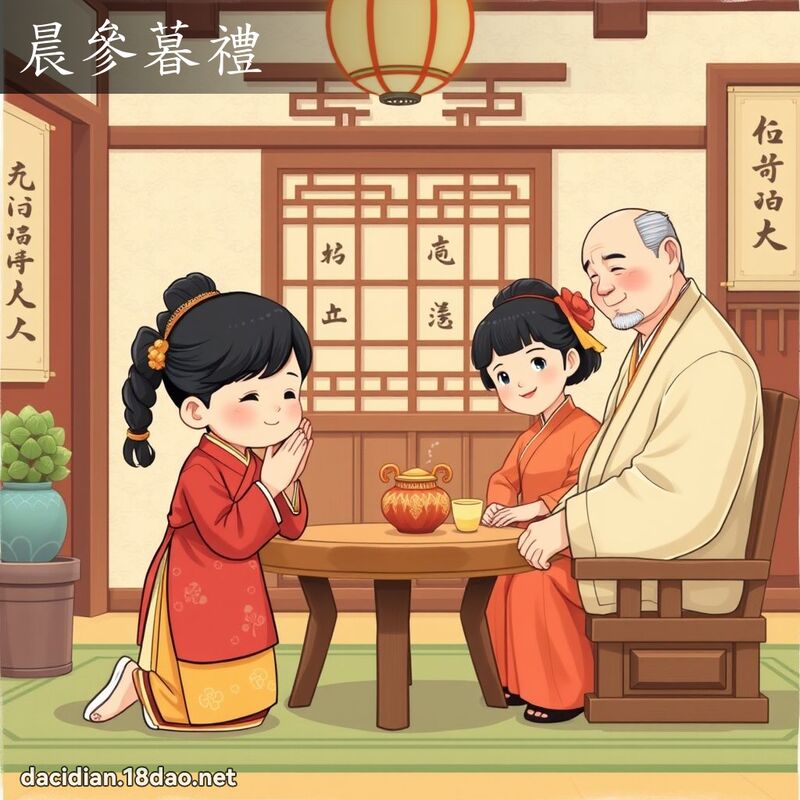 晨參暮禮 - 國語大辭典配圖