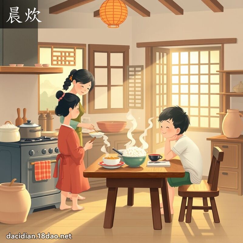 晨炊 - 國語大辭典配圖