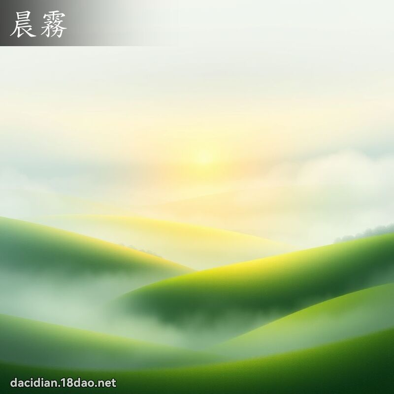 晨霧 - 國語大辭典配圖