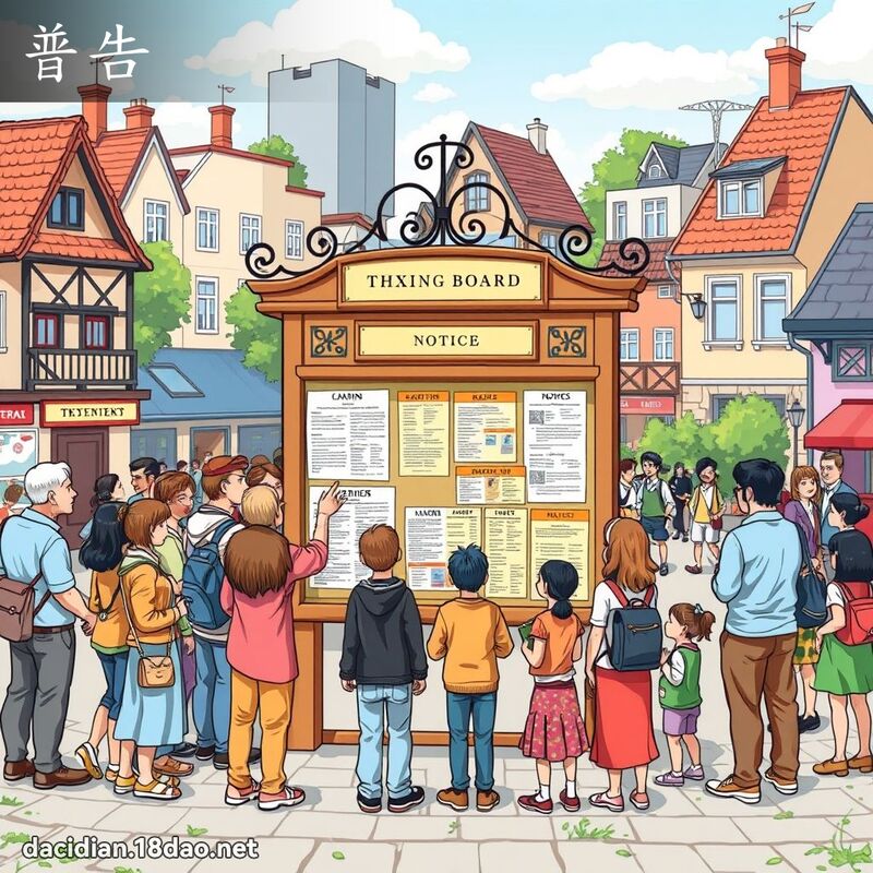 普告 - 国语大辞典配图