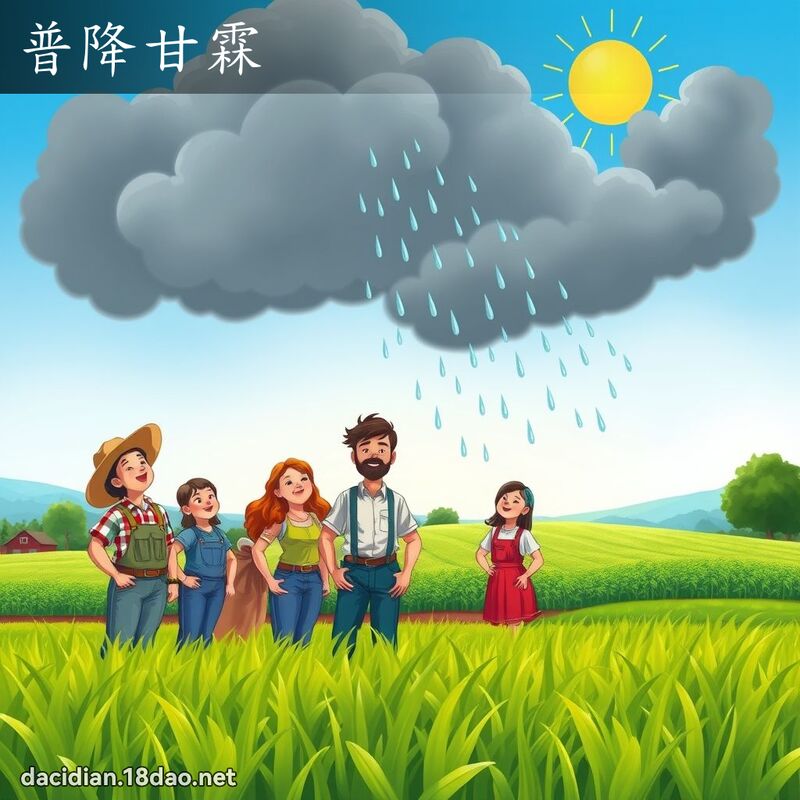 普降甘霖 - 國語大辭典配圖