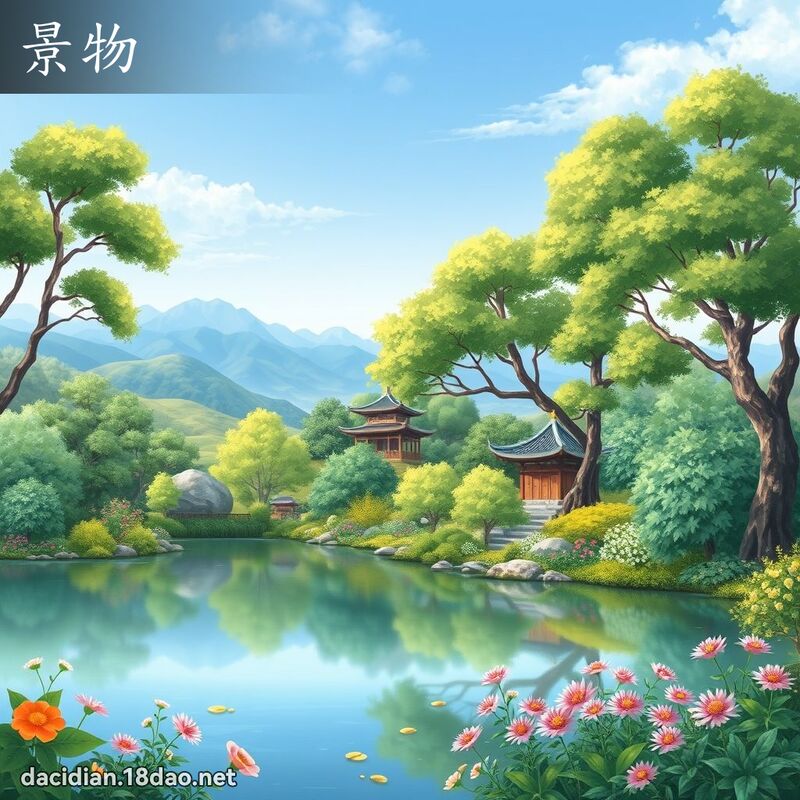 景物 - 國語大辭典配圖