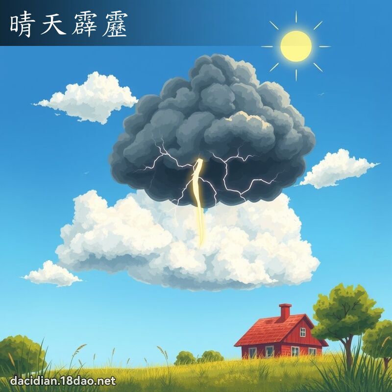 晴天霹靂 - 國語大辭典配圖
