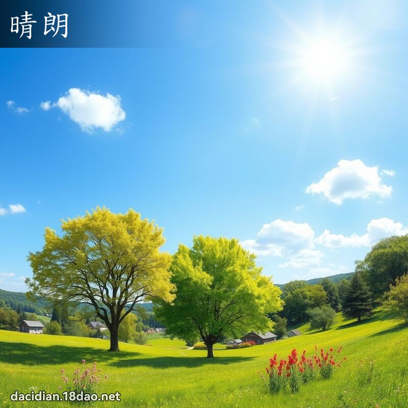 晴朗 - 国语大辞典配图