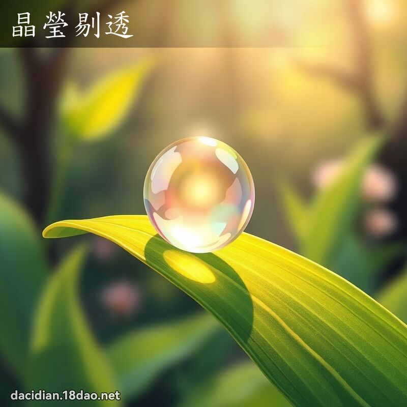 晶莹剔透 - 国语大辞典配图