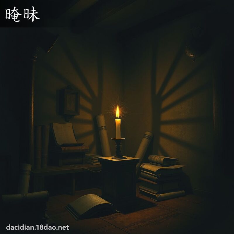 晻昧 - 國語大辭典配圖