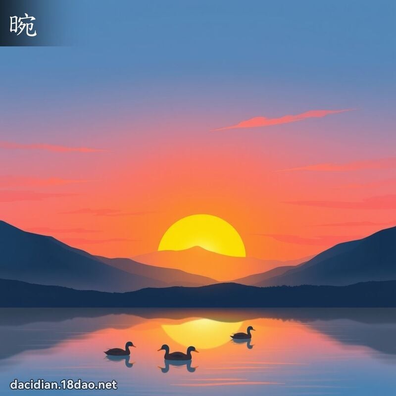晼 - 國語大辭典配圖