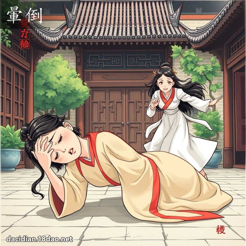 暈倒 - 國語大辭典配圖