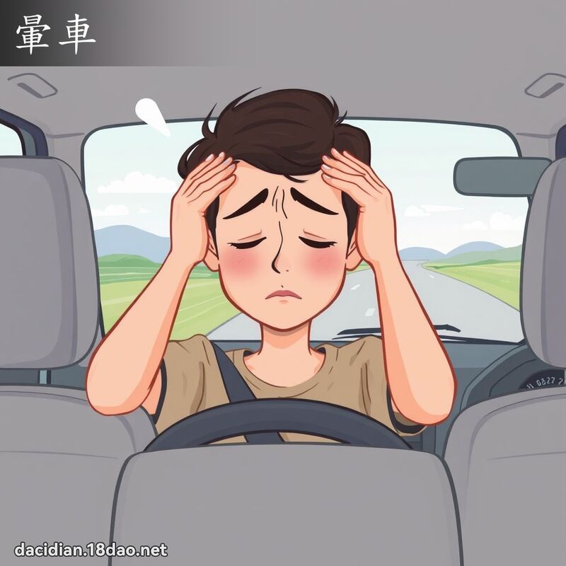 晕车 - 国语大辞典配图
