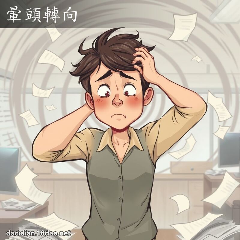 暈頭轉向 - 國語大辭典配圖