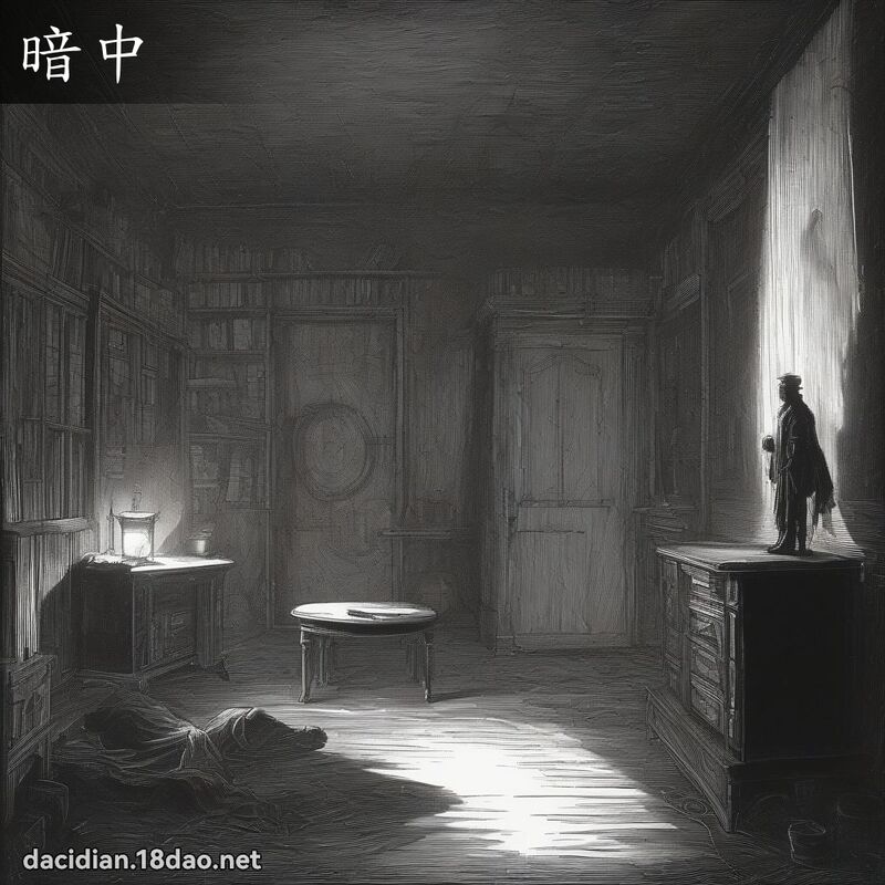 暗中 - 国语大辞典配图