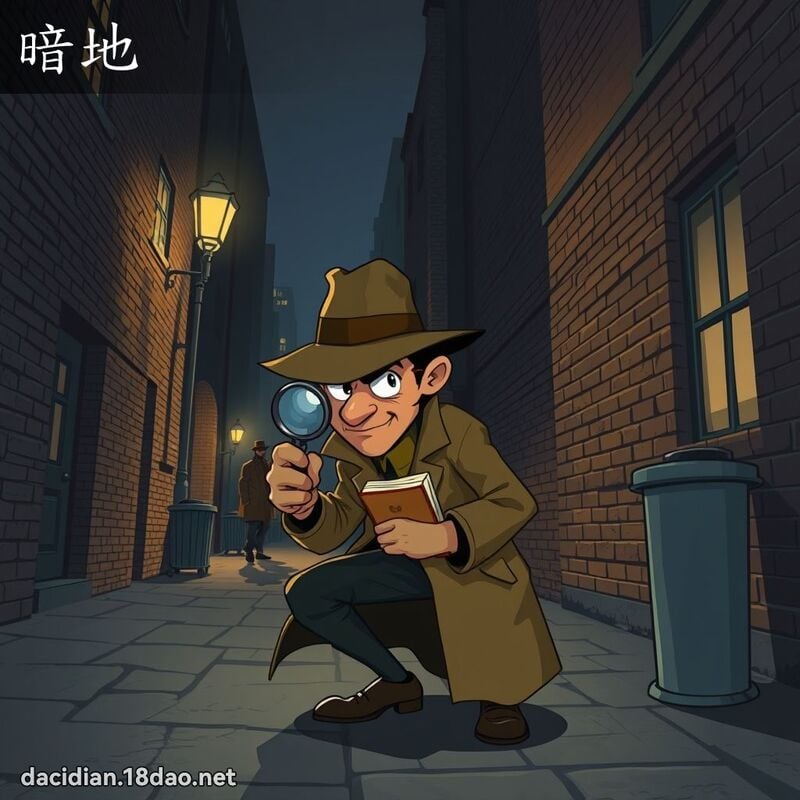 暗地 - 国语大辞典配图