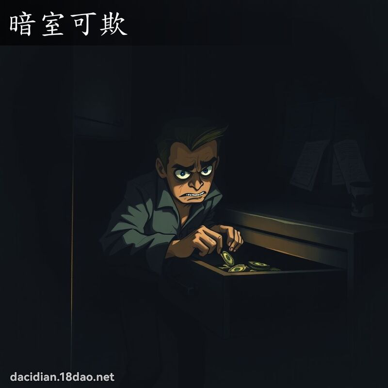 暗室可欺 - 国语大辞典配图
