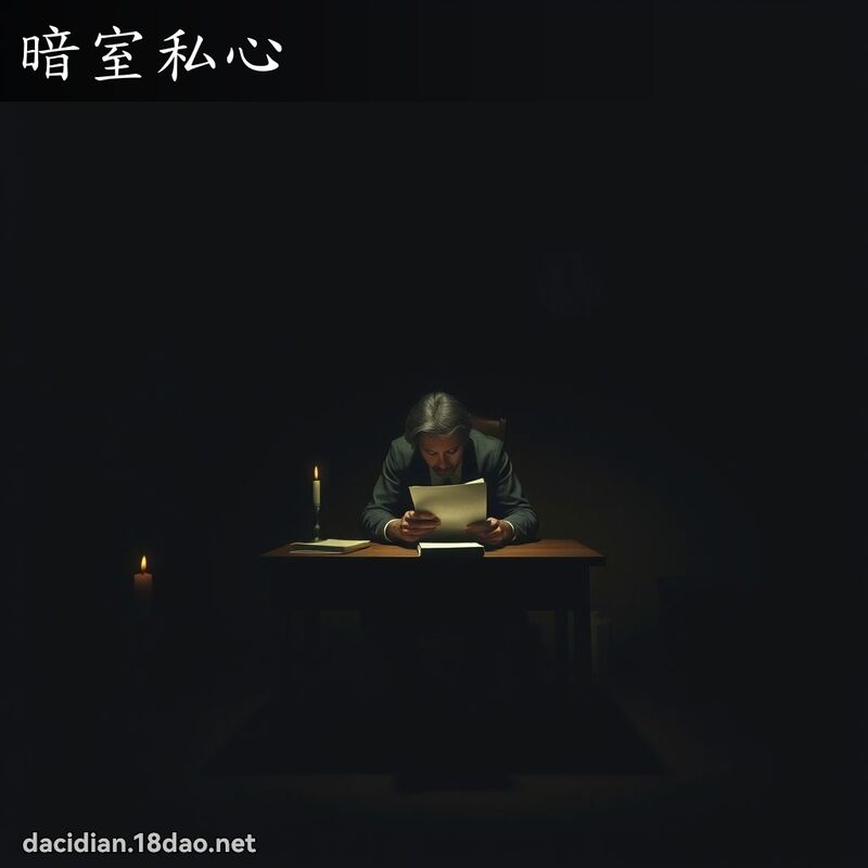 暗室私心 - 國語大辭典配圖
