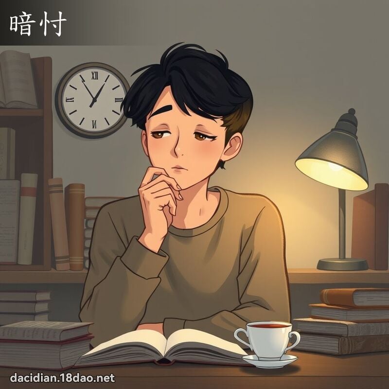 暗忖 - 国语大辞典配图