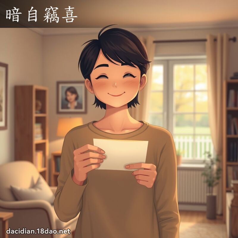 暗自竊喜 - 國語大辭典配圖