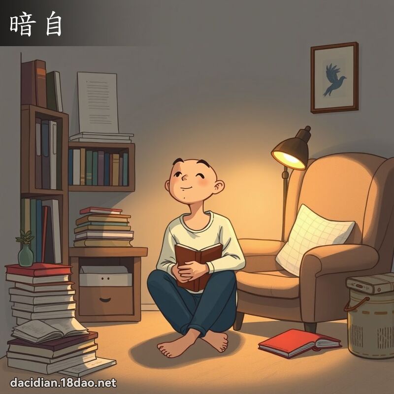 暗自 - 国语大辞典配图