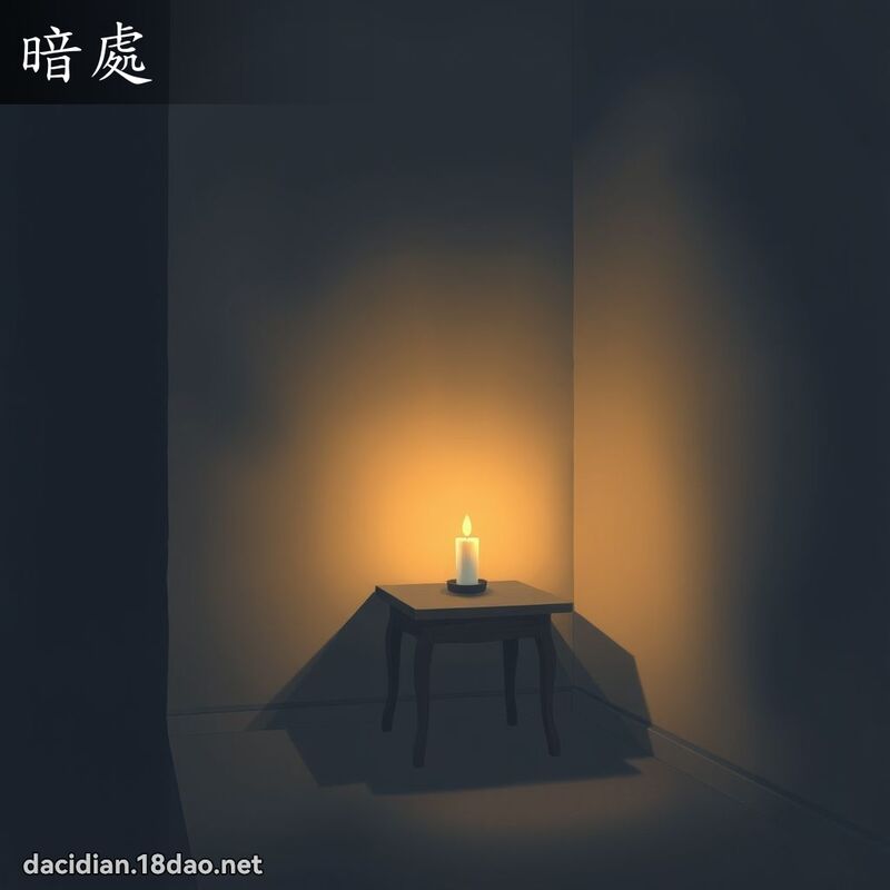 暗处 - 国语大辞典配图