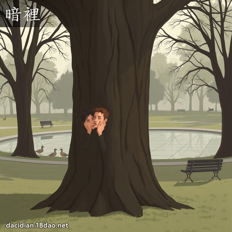 暗裡 - 國語大辭典配圖