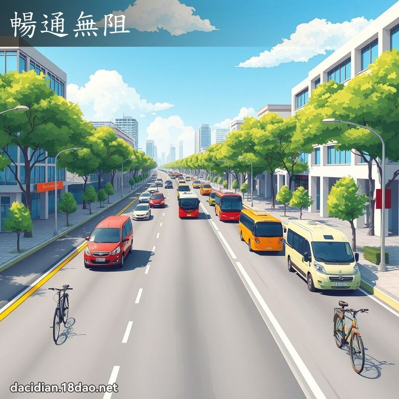 畅通无阻 - 国语大辞典配图