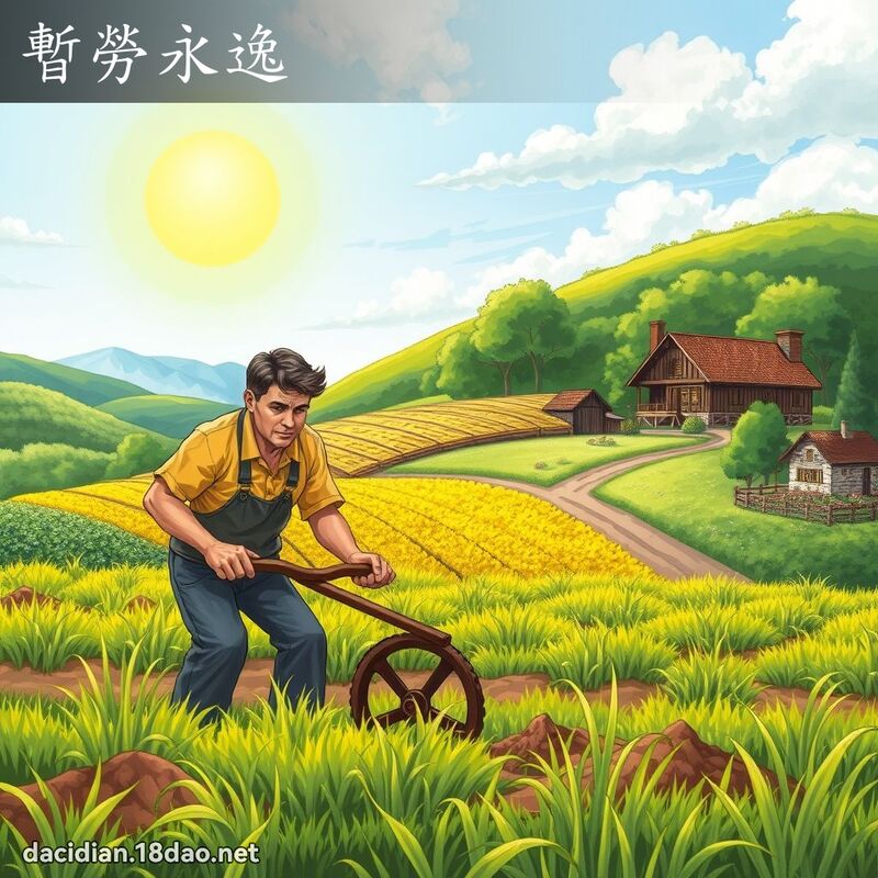 暫勞永逸 - 國語大辭典配圖